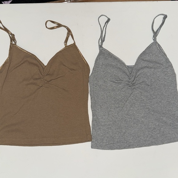 American Eagle Bundle Cami Tank Top Stylish Brown and Gray Women's Tops - Picture 7 of 7